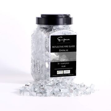 Empava Tempered Fire Glass in Crystal Ice (EMPV-2FG75)