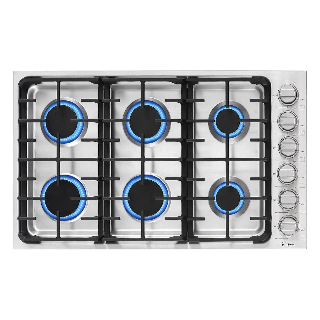 Empava 36-Inch Built-In Natural Gas Cooktop in Stainless Steel (EMPV-36GC34)