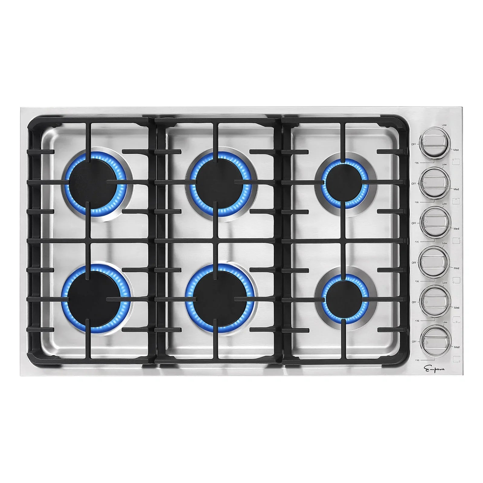 Empava 36-Inch Built-In Natural Gas Cooktop in Stainless Steel (EMPV-36GC34)