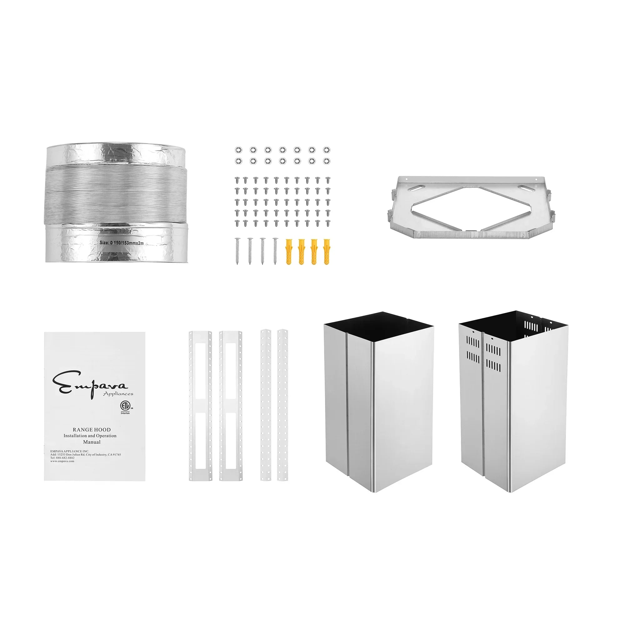 Empava 36-Inch 400 CFM Kitchen Island Wall Mount Ducted Range Hood (EMPV-36RH09)