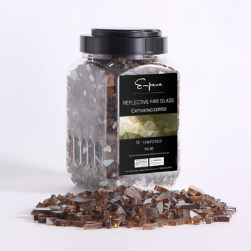Empava Tempered Fire Glass in Captivating Copper (EMPV-4FG80)