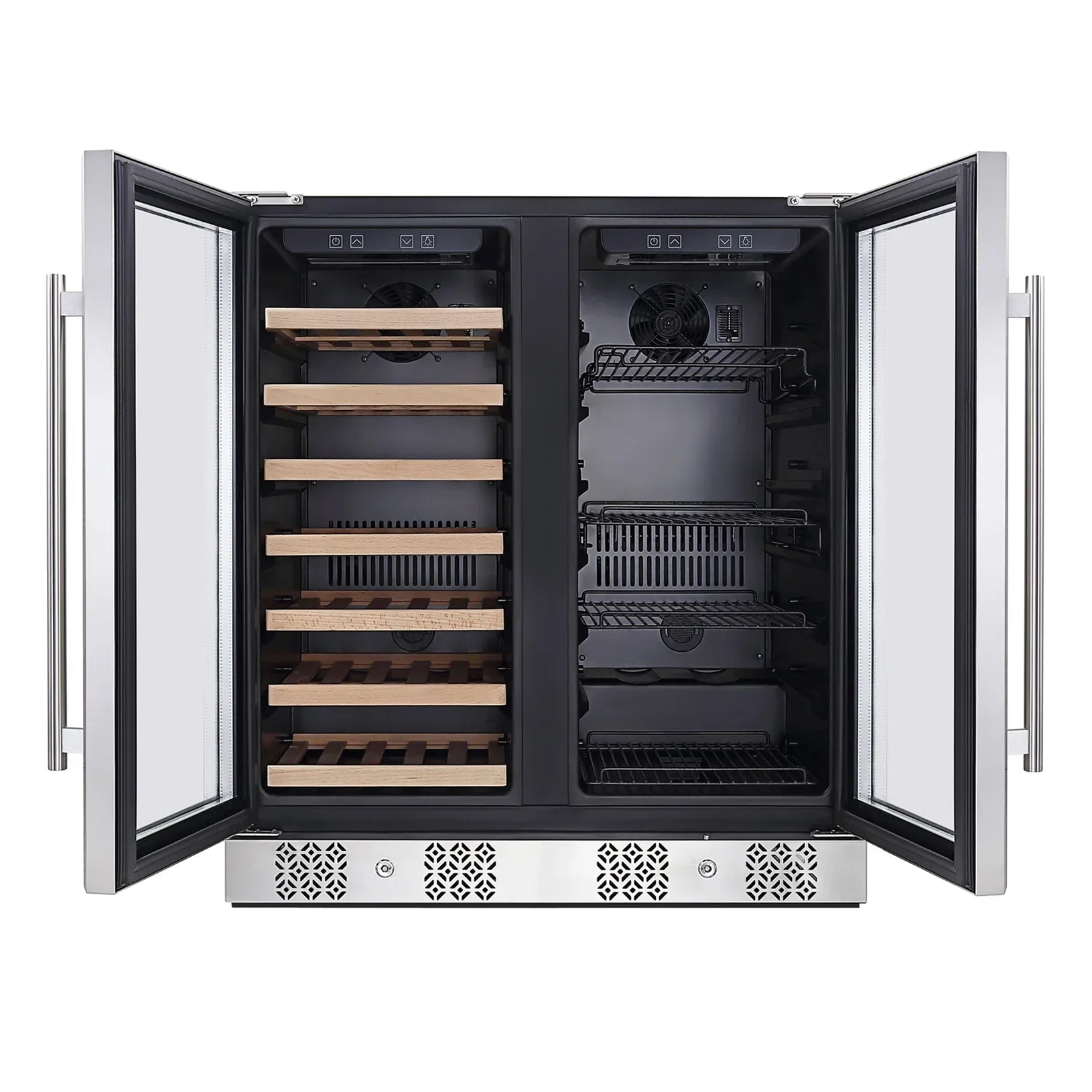 Empava Dual Zone 33 Bottles Wine Cooler in Stainless Steel with Glass Door (EMPV-BR04D)