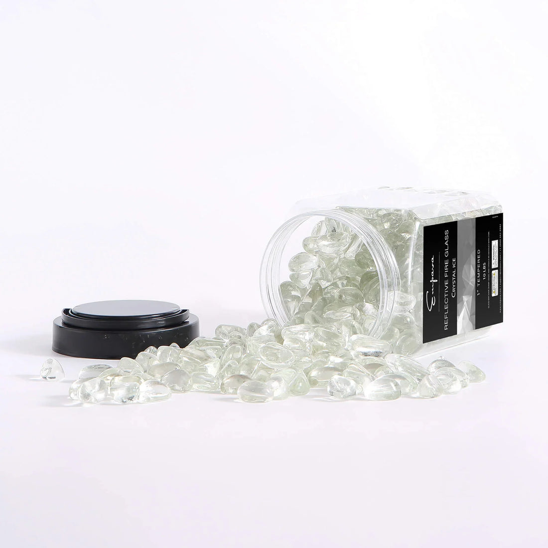 Empava Tempered Fire Glass Cashews in Crystal Ice (EMPV-FG84)