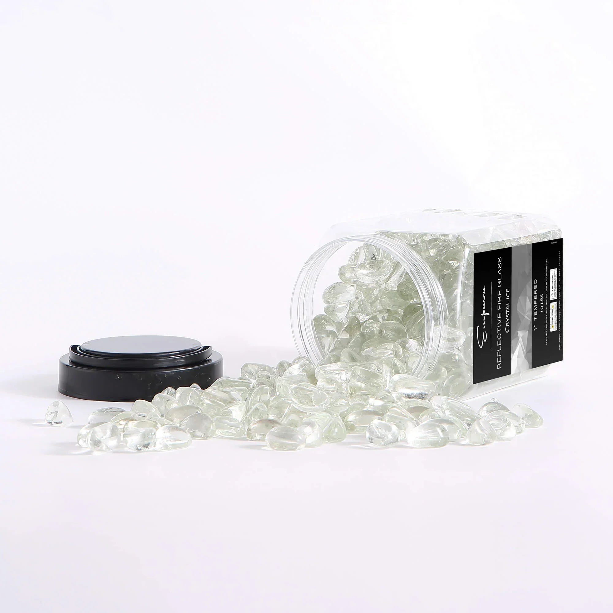 Empava Tempered Fire Glass Cashews in Crystal Ice (EMPV-FG84)