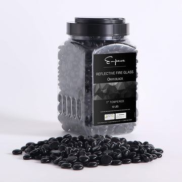 Empava Tempered Fire Glass Beads in Onyx Black (EMPV-FG93)