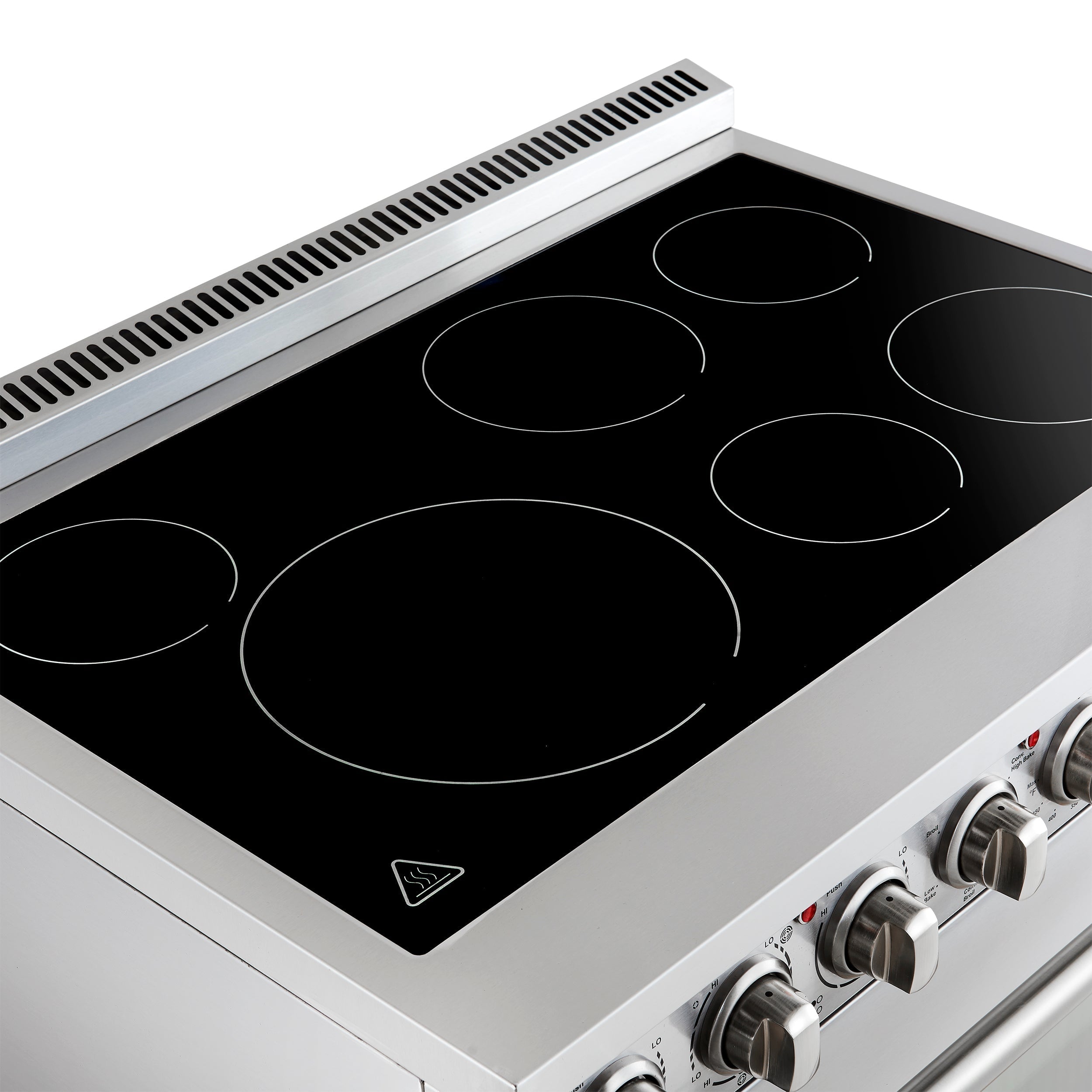 Forno Paolo 36-Inch Freestanding Electric Range with 5.44 cu. ft. True Convection Oven, Stainless Steel (Model FFSEL6011-36)
