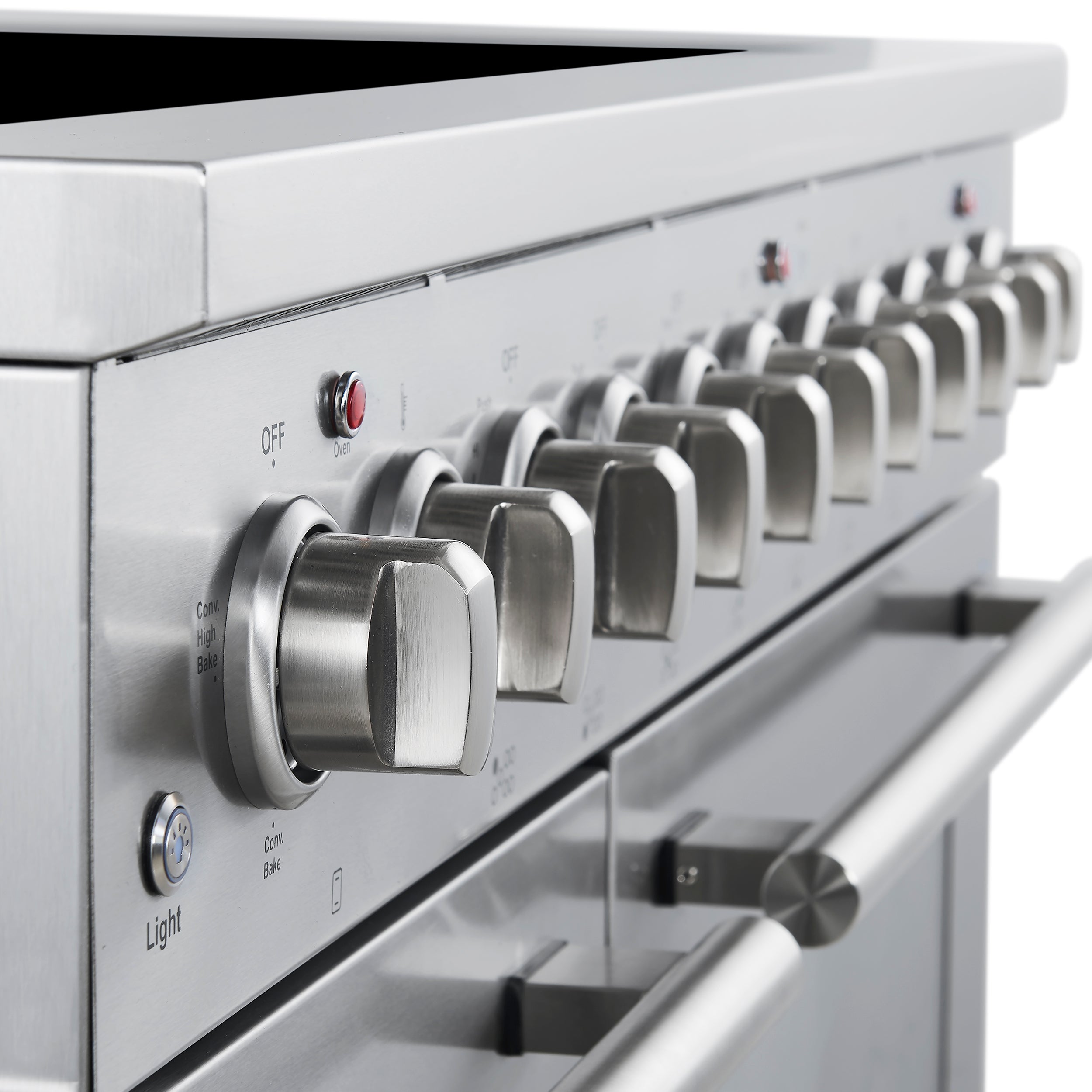 Forno Paolo 48-Inch Freestanding Electric Range with True Convection Oven, 6.7 cu. ft., Stainless Steel (Model FFSEL6011-48)