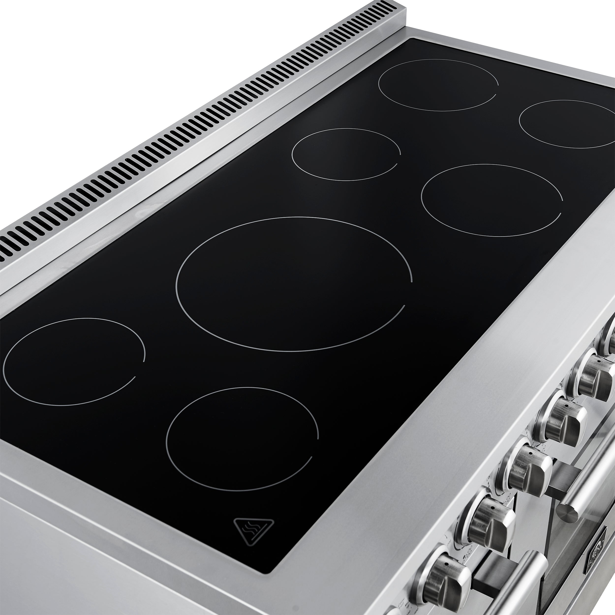 Forno Paolo 48-Inch Freestanding Electric Range with True Convection Oven, 6.7 cu. ft., Stainless Steel (Model FFSEL6011-48)