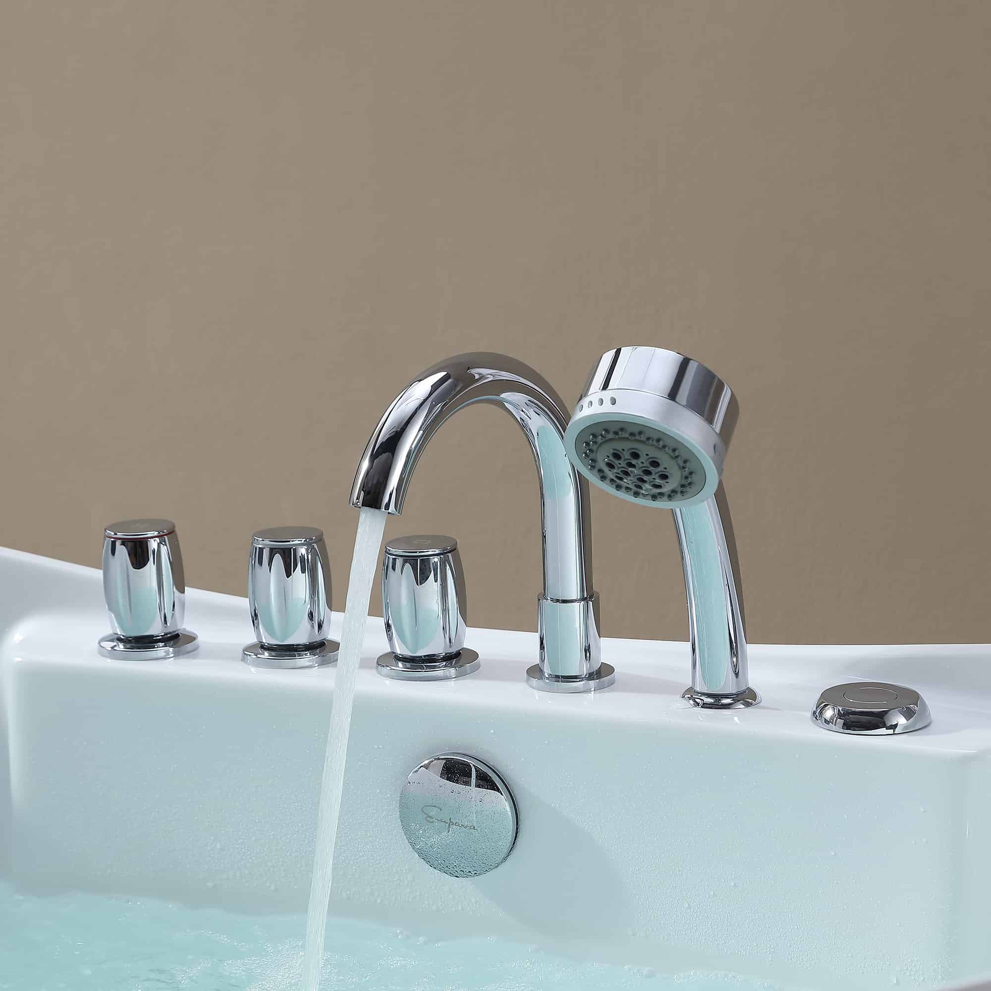 Empava 59-Inch Whirlpool Freestanding Acrylic Bathtub (EMPV-59AIS11)