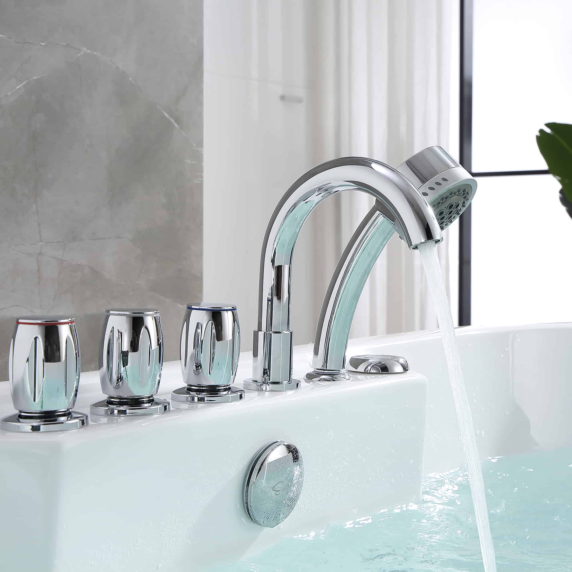 Empava 67-Inch Whirlpool Acrylic Freestanding Bathtub (EMPV-67AIS01)