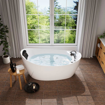Empava 67-Inch Whirlpool Freestanding Acrylic Bathtub (EMPV-67AIS02)