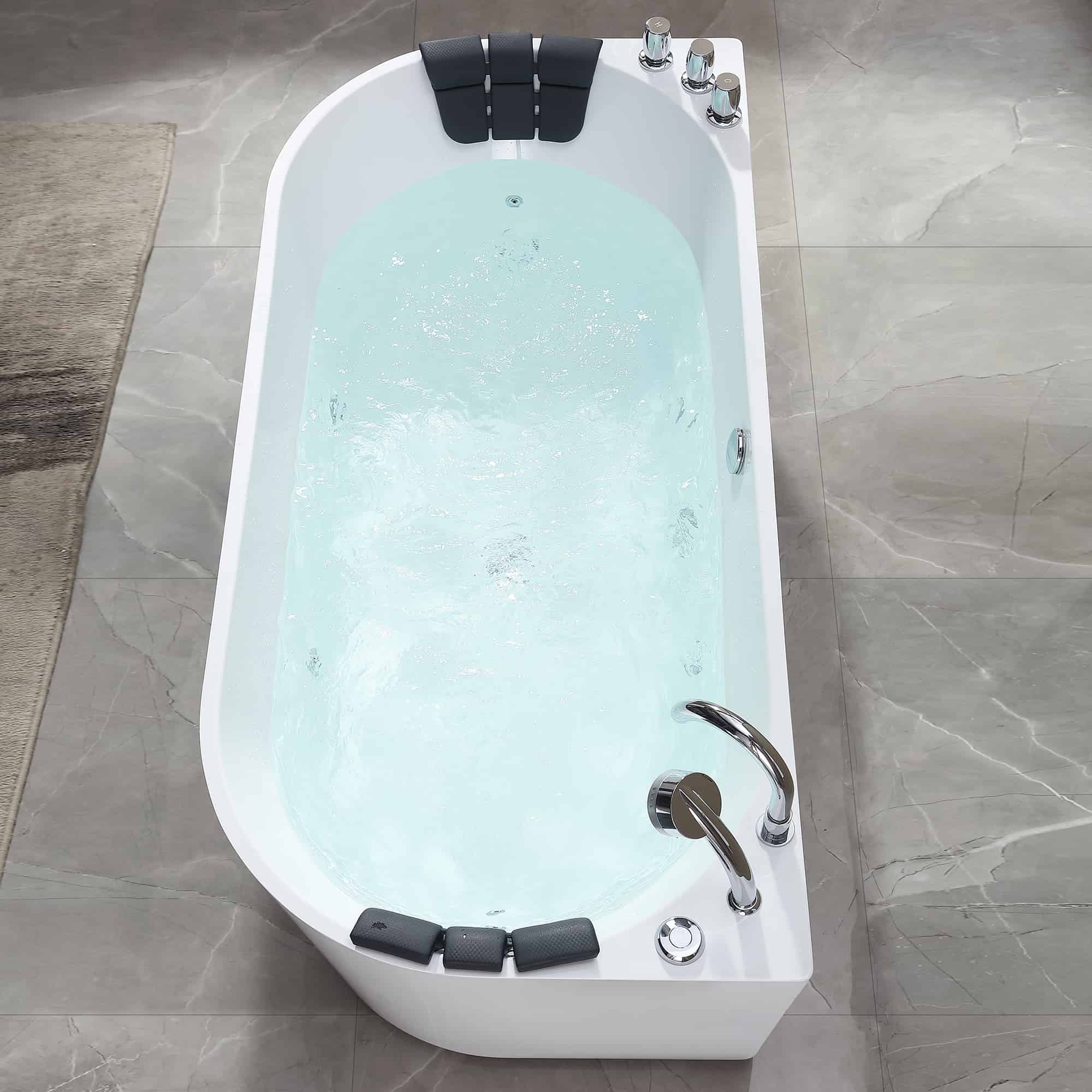 Empava 67-Inch Whirlpool Freestanding Acrylic Bathtub (EMPV-67AIS07)