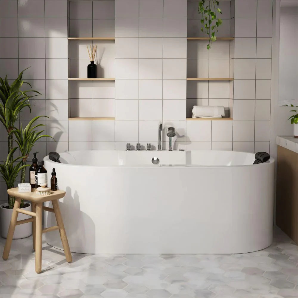 Empava 67-Inch Whirlpool Acrylic Freestanding Bathtub (EMPV-67AIS17)