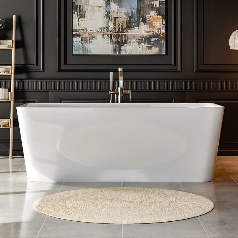 Empava 67-Inch Freestanding Soaking Tub with Center Drain (EMPV-67FT1516)