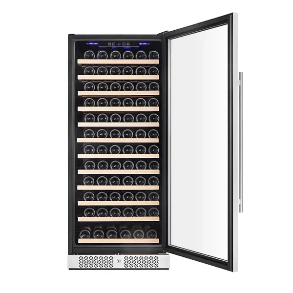 Empava 55-Inch Tall 127 Bottles Wine Cooler in Stainless Steel with Glass Door (EMPV-WC05S)