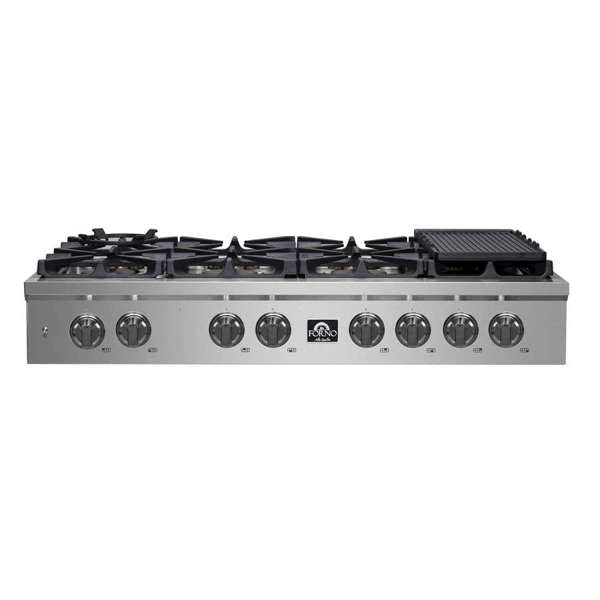 Forno Spezia 48-Inch Gas Rangetop with 8 Sealed Burners, Stainless Steel (Model FCTGS5751-48)