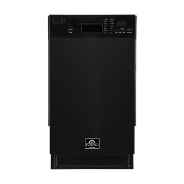 FORNO Polo 18-Inch Built-In Dishwasher, Black (Model FDWBI8041-18BLK)
