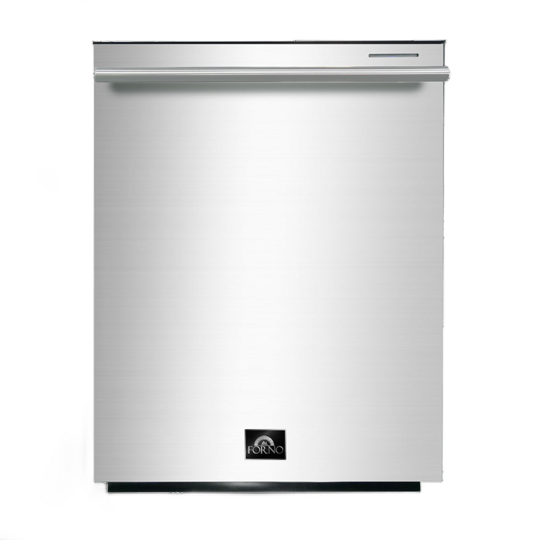 FORNO Espresso Package - 30" Electric Range, Range Hood, Refrigerator and Dishwasher in Stainless Steel
