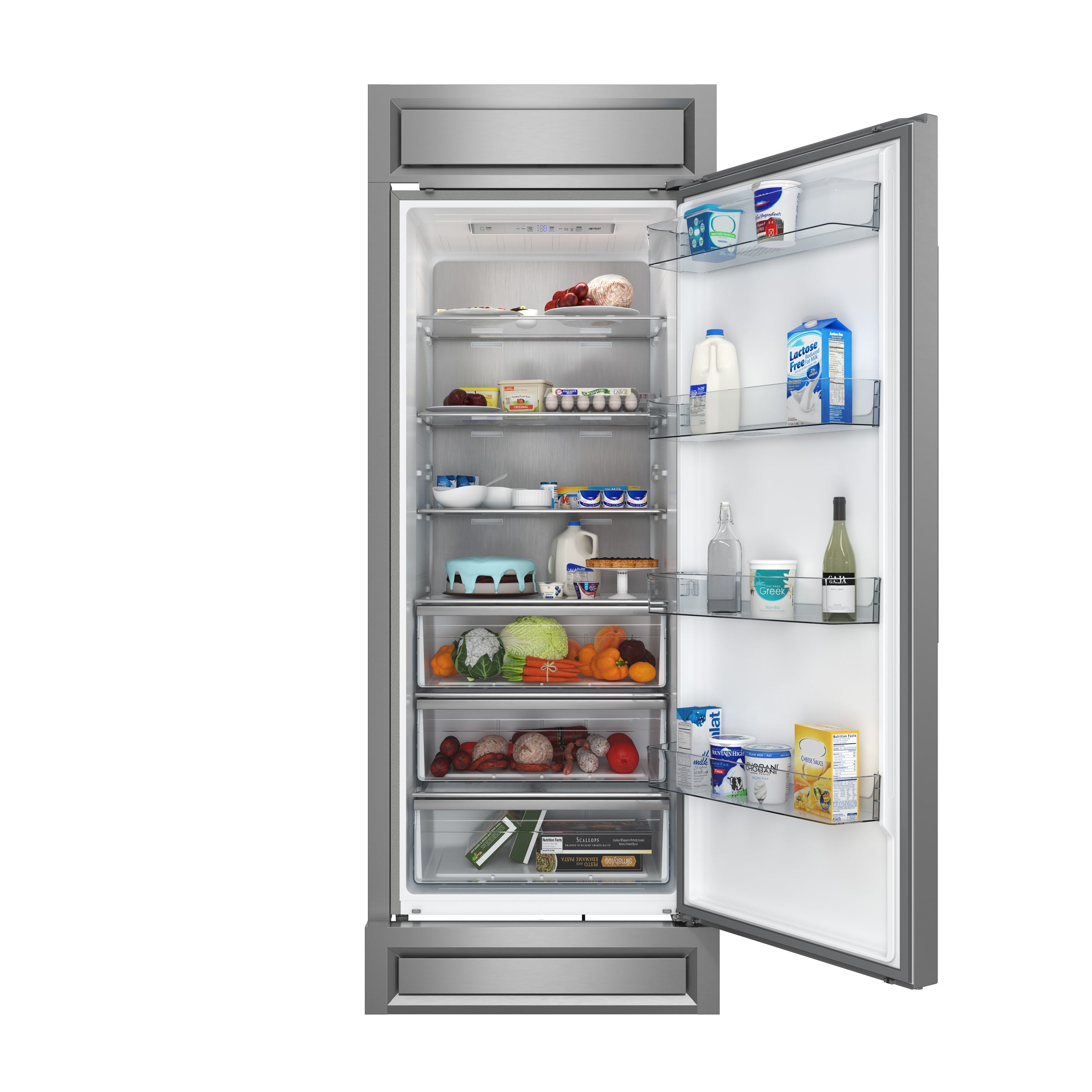 Forno Maderno 28" Convertible Refrigerator/Freezer, 13.6 cu. ft., Right Swing, Modern Trim Kit, Model FFFFD1722-32RS