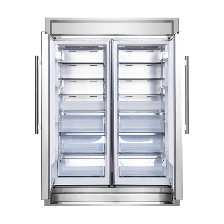 FORNO Package - 36" Electric French Door Range, Wall Mount Range Hood, Refrigerator, Dishwasher, Microwave and Wine Cooler, AP-FFSEL6917-36-6PK-1