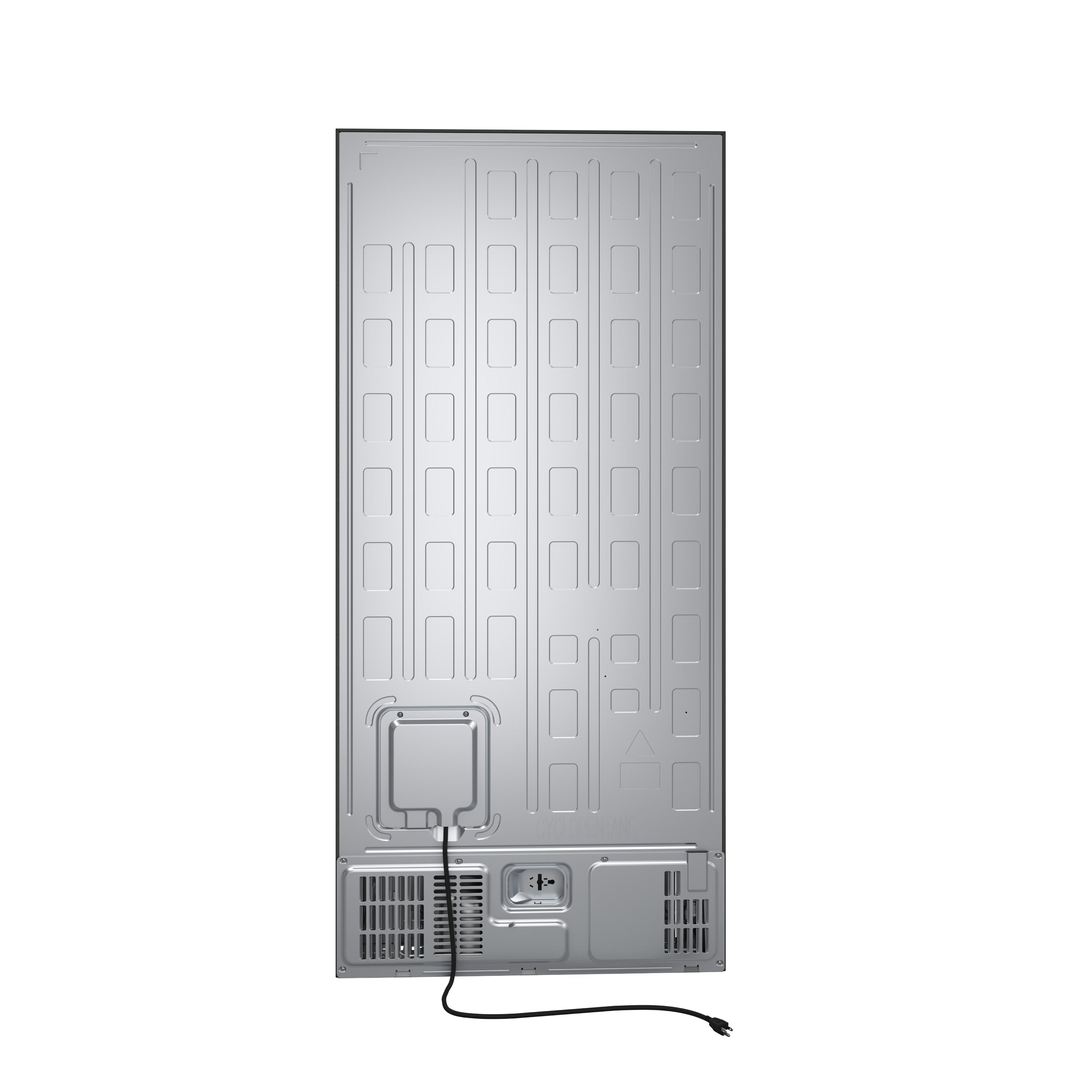 Forno Milano 31 in. Bottom Freezer Refrigerator, 17.2 cu ft, Right-Hinged Door, Black with Stainless Steel Handles (Model FFFFD1785-31BLK)