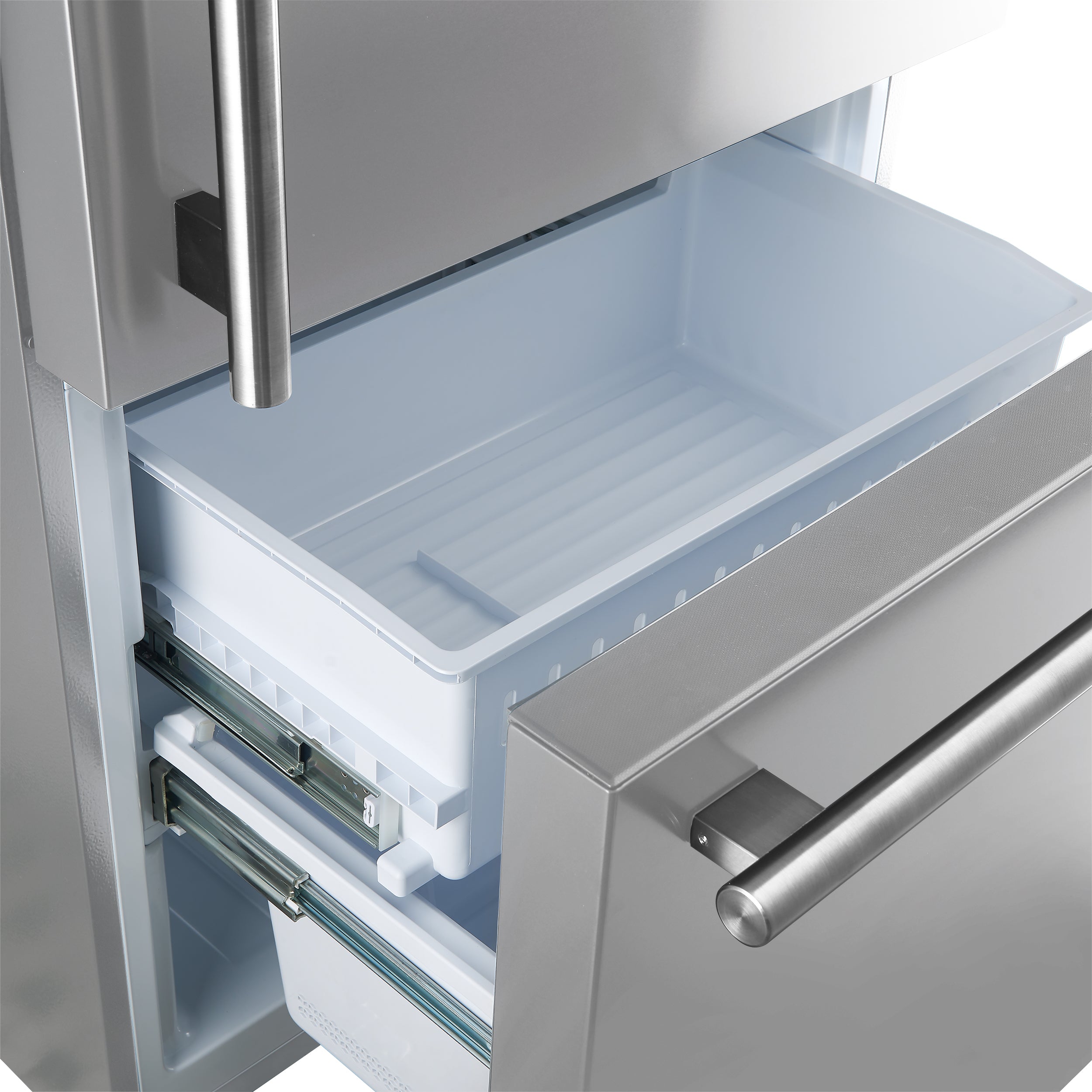 Forno Milano 31-Inch French Door Refrigerator with Bottom Freezer, 17.2 cu ft, Stainless Steel, Right Swing (Model FFFFD1785-31S)