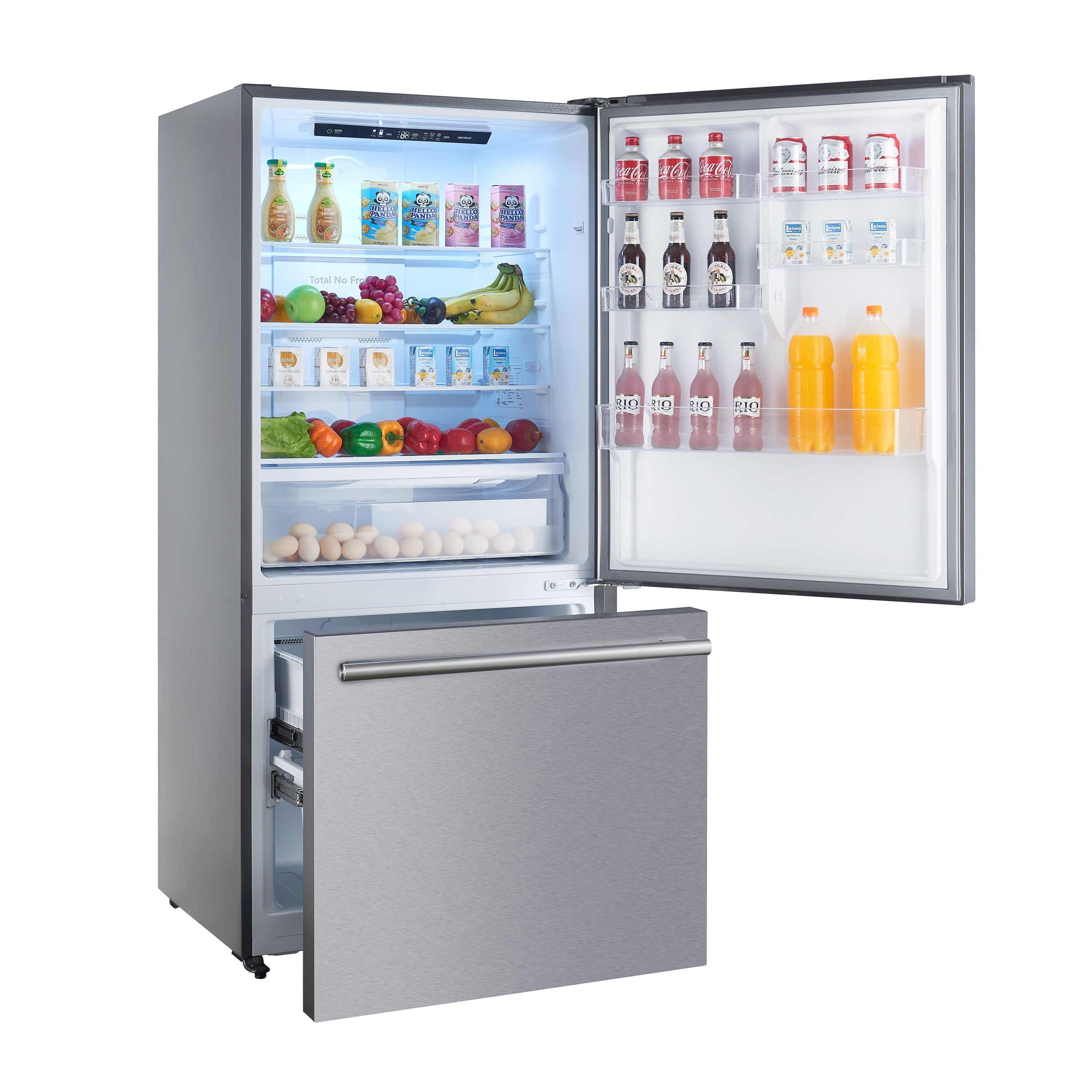 Forno Milano 31-Inch French Door Refrigerator with Bottom Freezer, 17.2 cu ft, Stainless Steel, Right Swing (Model FFFFD1785-31S)