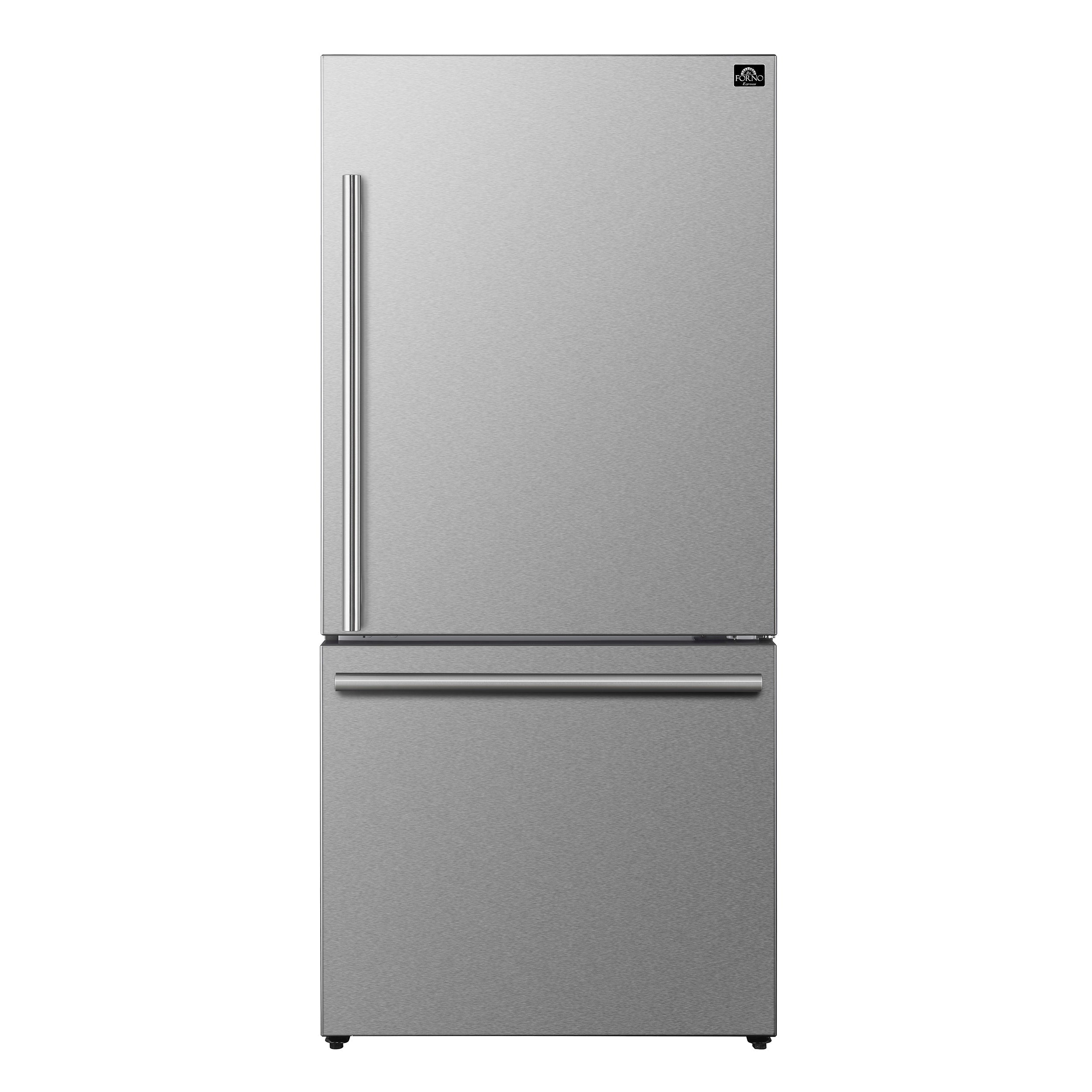 FORNO Milano 62-Inch 34.4 Cu. Ft. Side-by-Side Refrigerator with Ice Maker, Stainless Steel (FFFFD1787-60S)