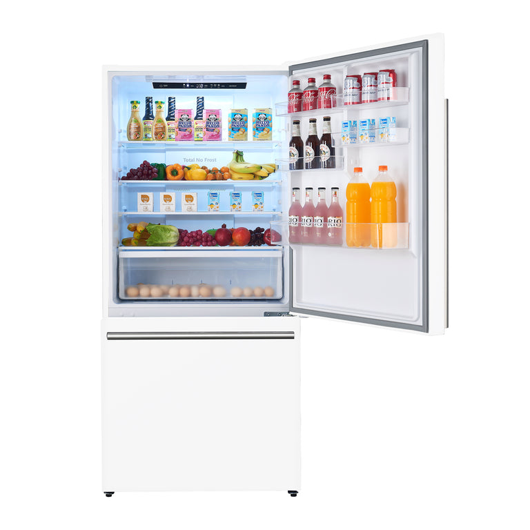 FORNO Espresso Package - 30" Electric Range and Refrigerator in White with Stainless Steel Handles, FBDL-003-03US