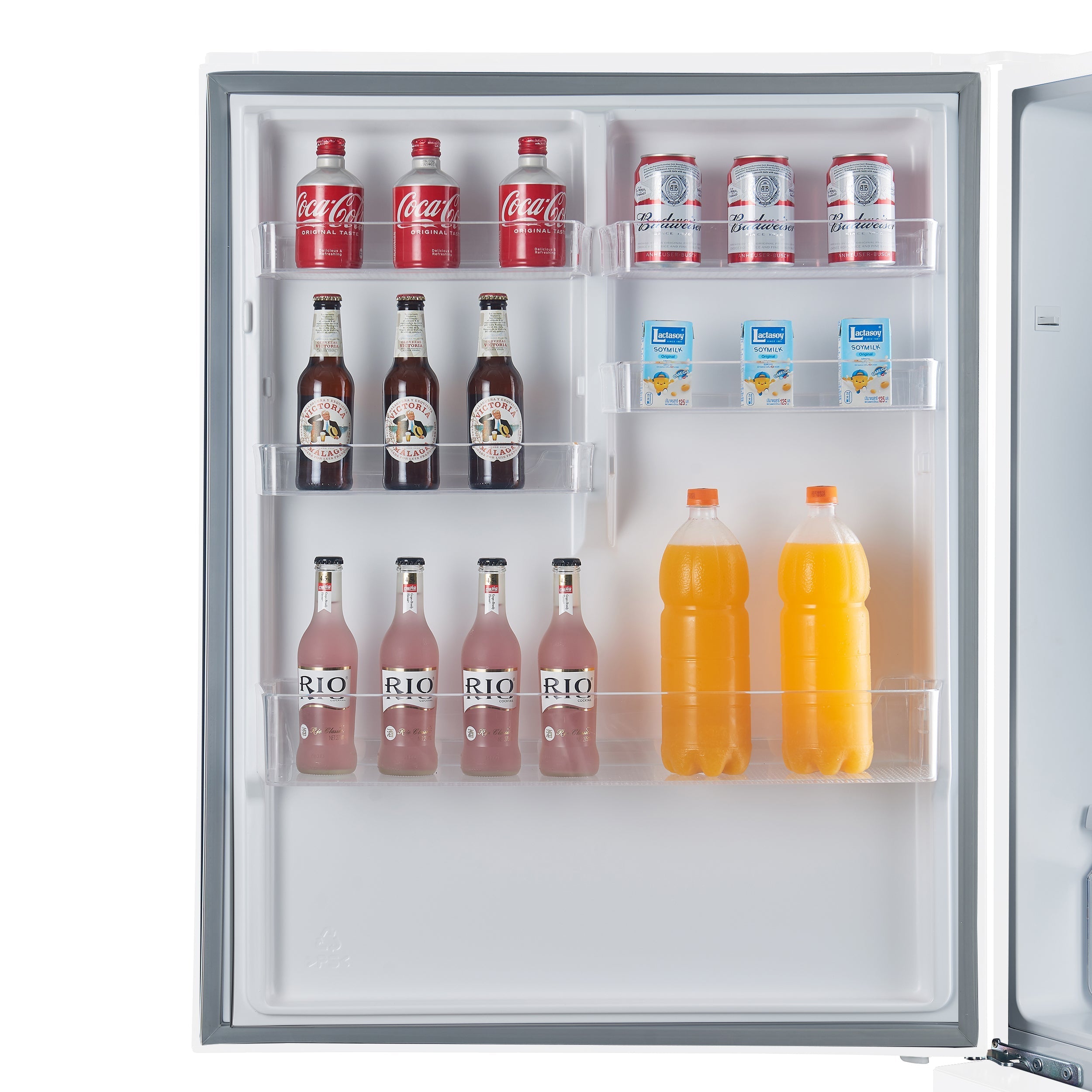 Forno Espresso Milano 31-Inch French Door Refrigerator with Bottom Freezer, 17.2 cu. ft., Left Swing, Ice Maker, White Finish with Antique Brass Handles (Model FFFFD1786-31WHT)