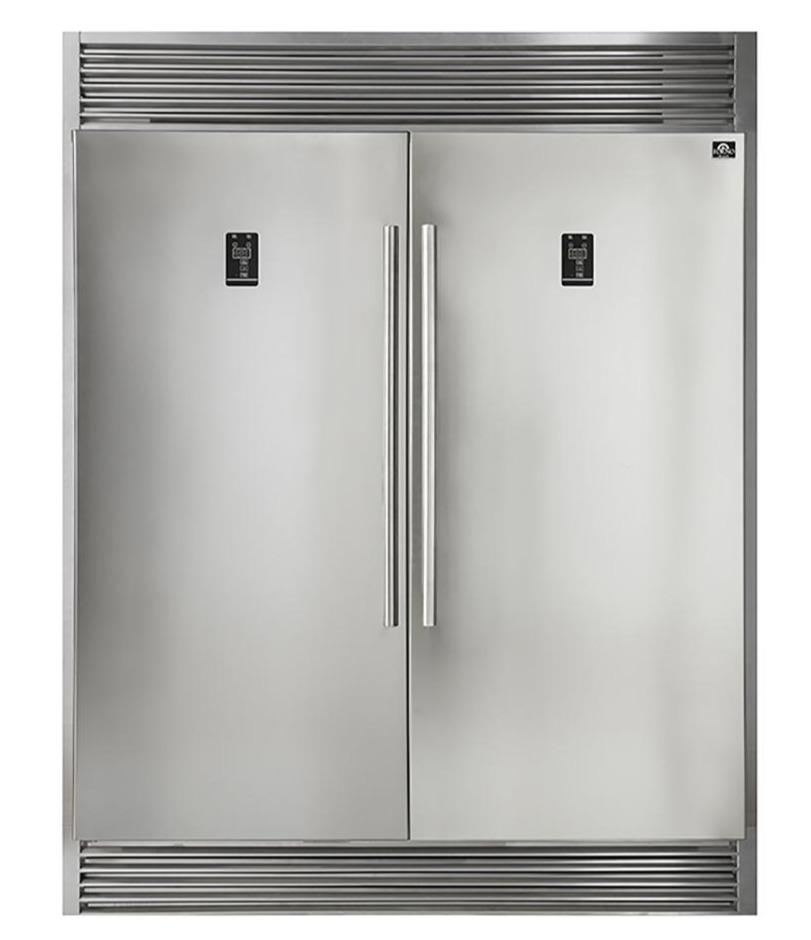 FORNO Appliance Package - 48 Inch Gas Burner/Electric Oven Pro Range, Refrigerator, Microwave Drawer, Dishwasher, AP-FFSGS6187-48-7