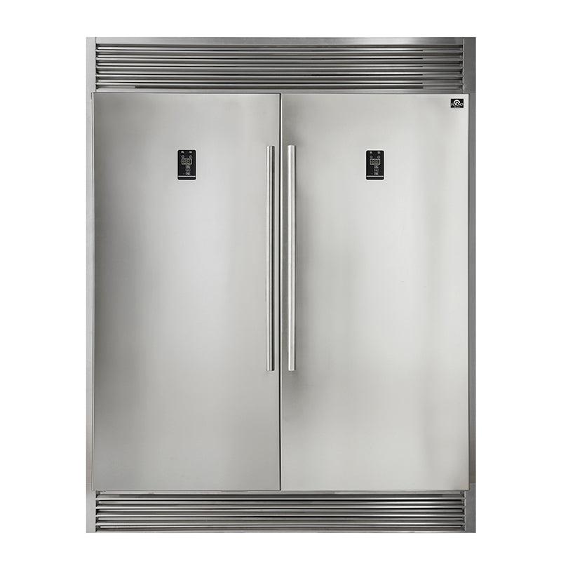FORNO Appliance Package - 48" Gas Range, Range Hood, 60" Refrigerator, Dishwasher, AP-FFSGS6239-48-7