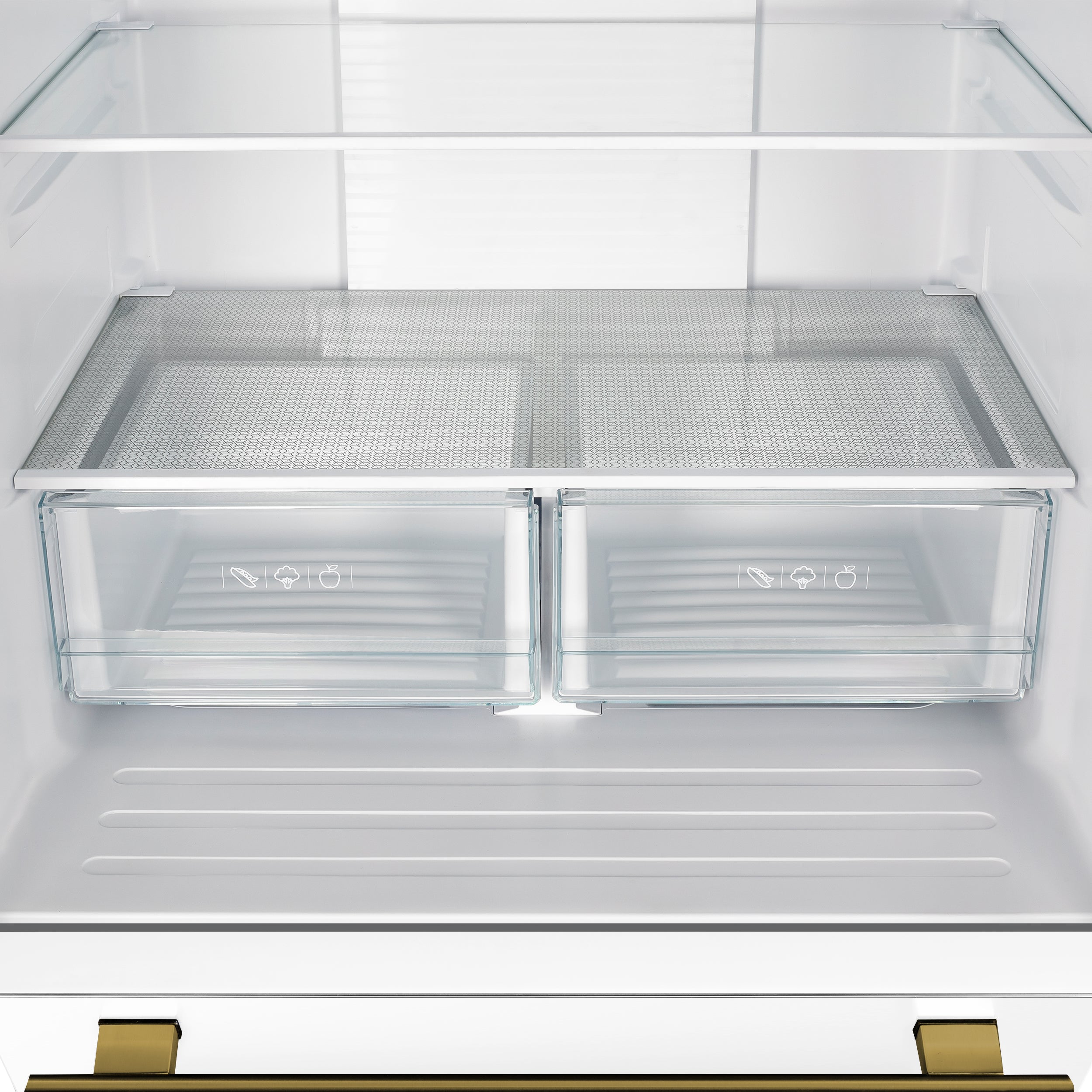 Forno Gallipoli 30-Inch French Door Refrigerator, 17.5 Cu. Ft., White, Ice Maker, Model FFFFD1974-31WHT