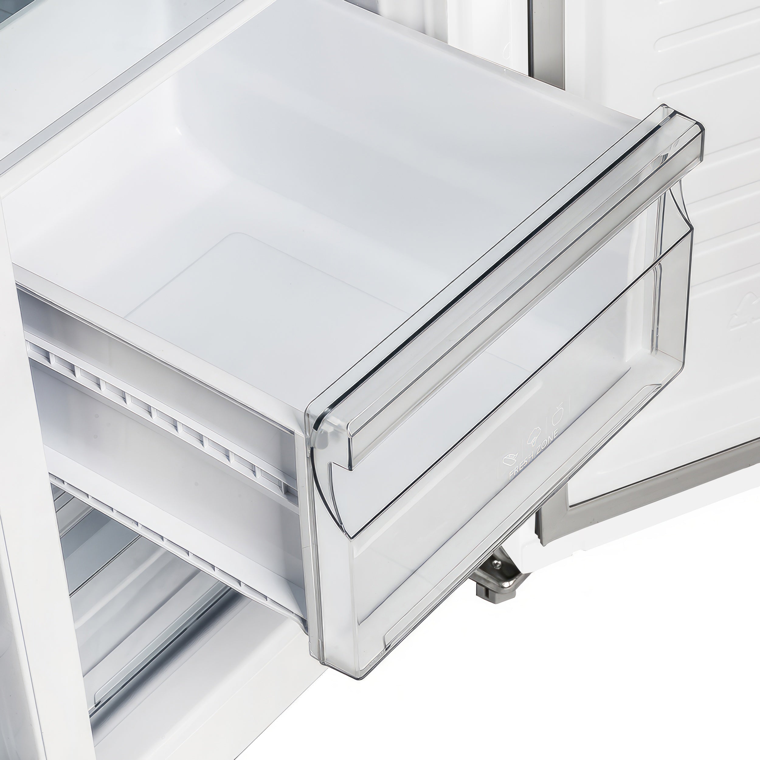 Forno Salerno 33" Bottom Freezer Refrigerator, 15.6 Cu. Ft., White with Stainless Steel Handles (FFRBI1805-33WHT)