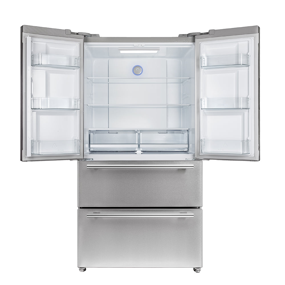 FORNO Appliance Package - 48" Gas Range, Range Hood, 36" Refrigerator, AP-FFSGS6244-48-16