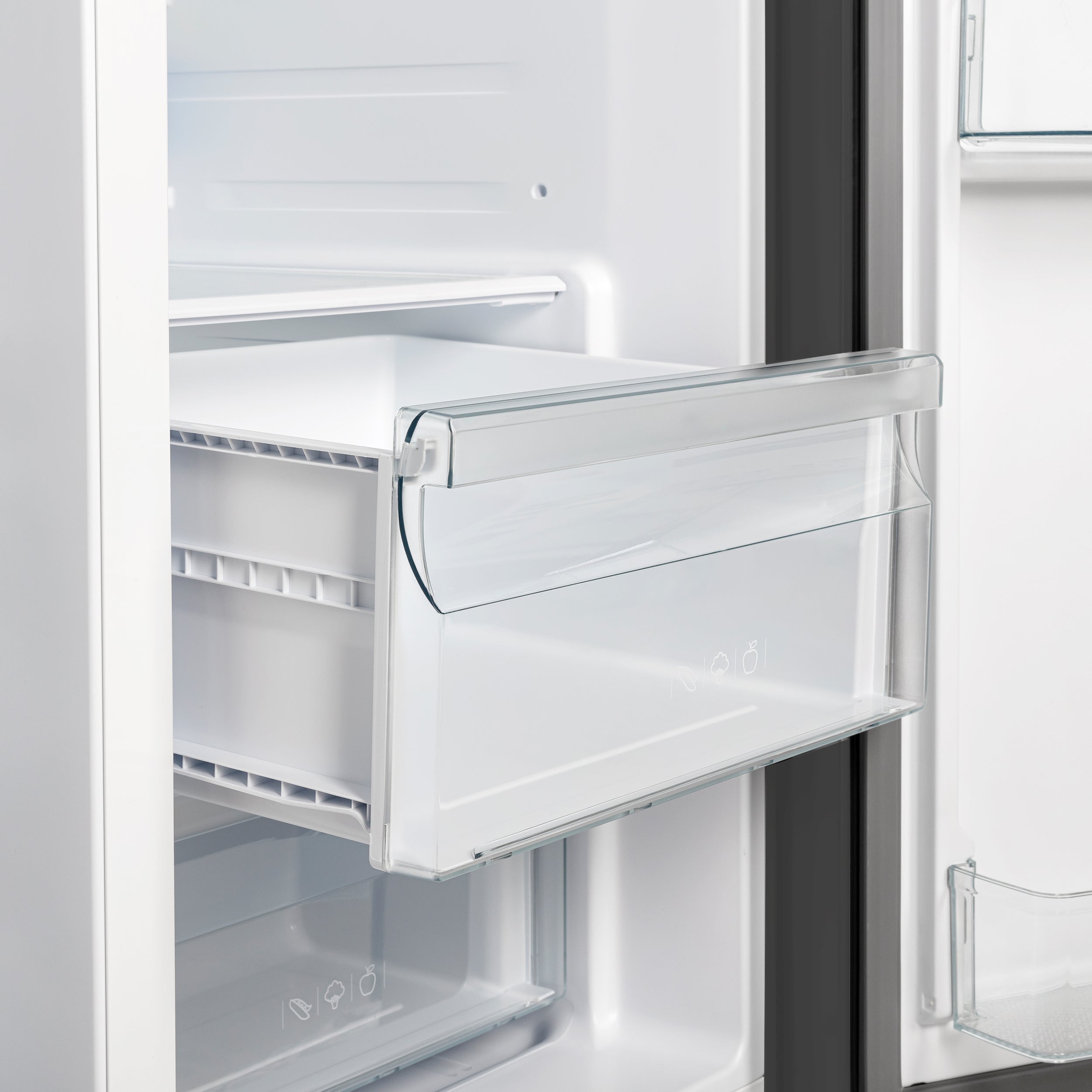 Forno Salerno 36-Inch Side-by-Side Refrigerator, 20 cu. ft., Water & Ice Dispenser, Black with Stainless Steel Handles, FFRBI1844-36BLK