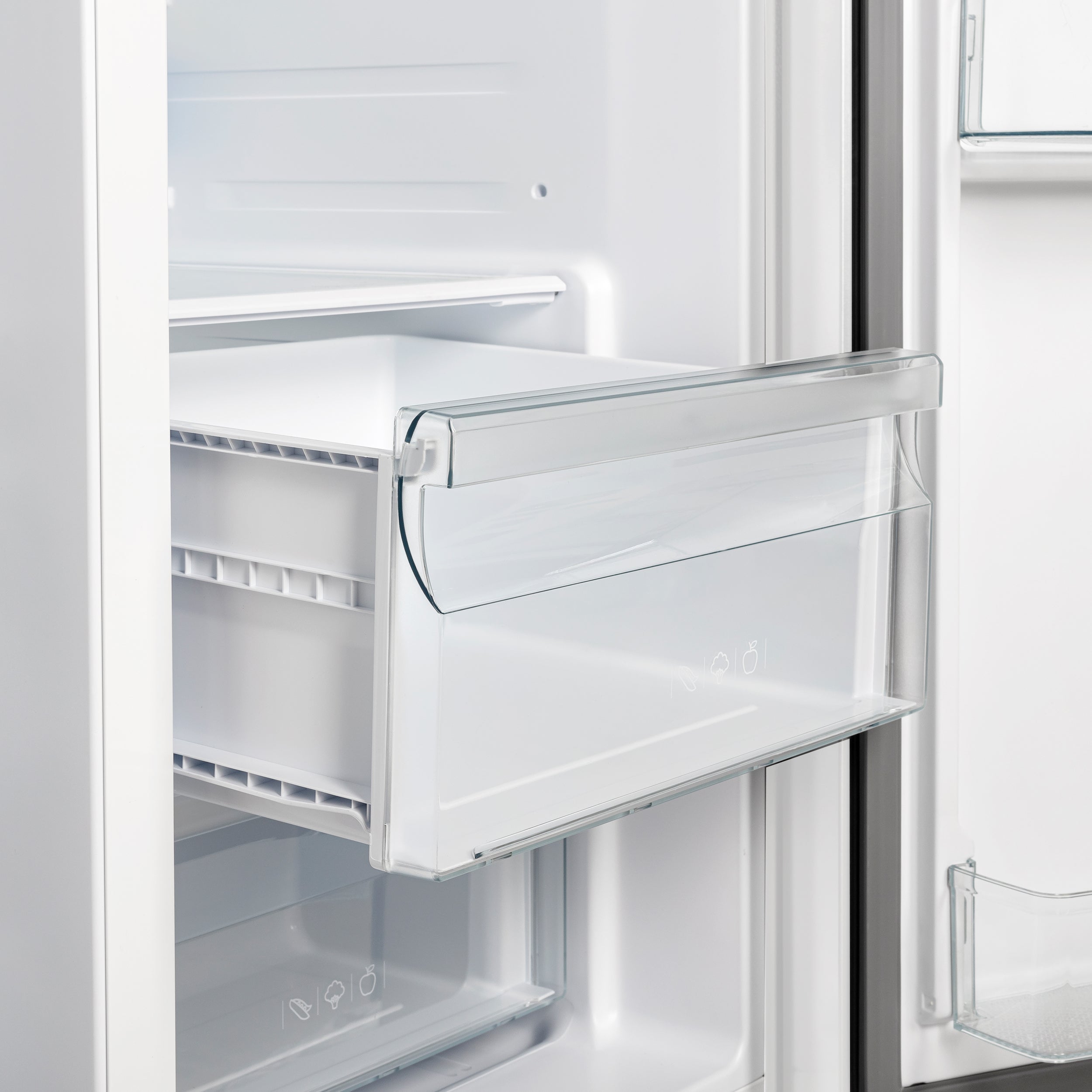 FORNO Salerno 36-Inch Side-by-Side Refrigerator, 20 Cu. Ft., Water and Ice Dispenser, White with Antique Brass Handles (Model FFRBI1844-36WHT)