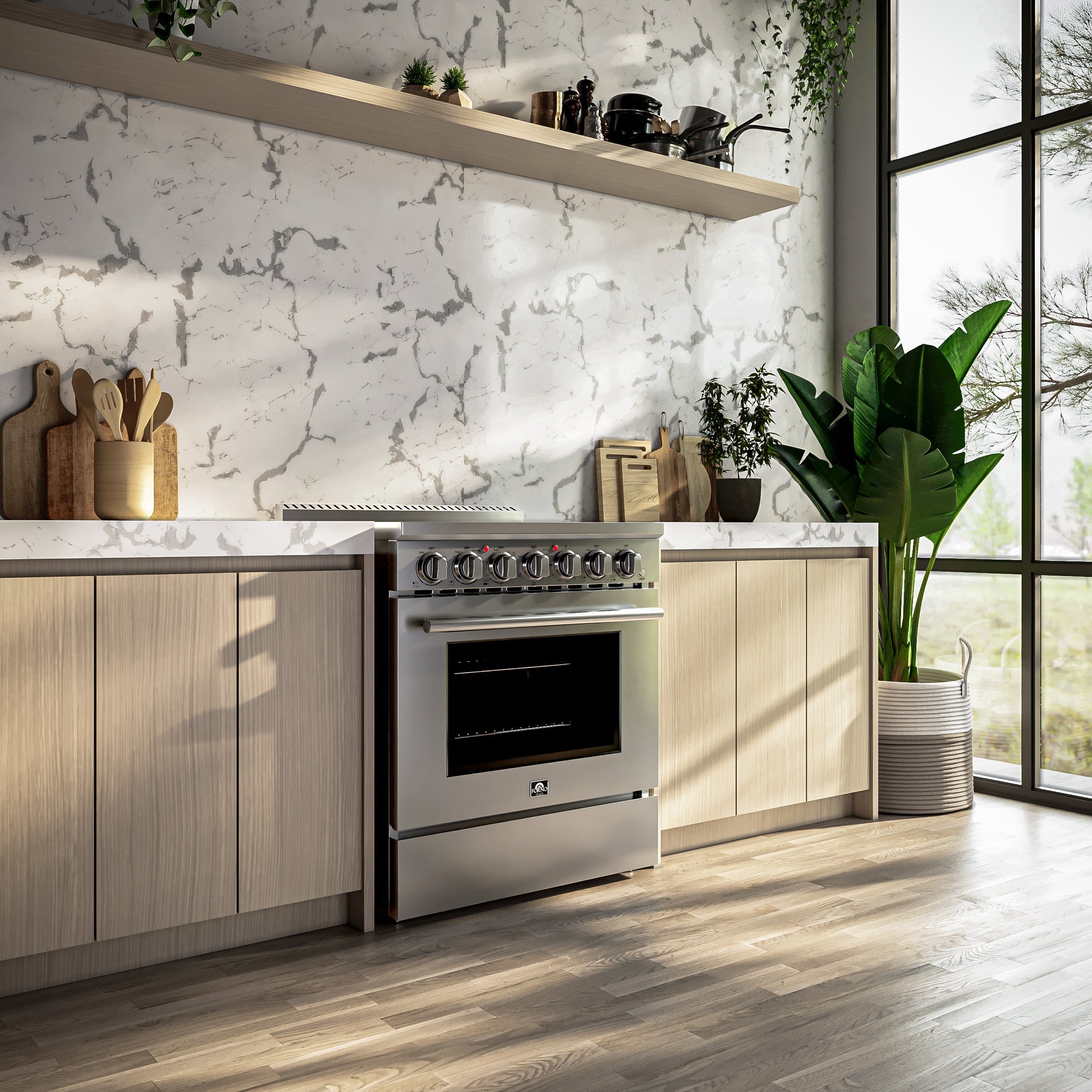 Forno Paolo 30-Inch Freestanding Electric Range, 4.38 Cu. Ft., Stainless Steel (Model FFSEL6011-30)