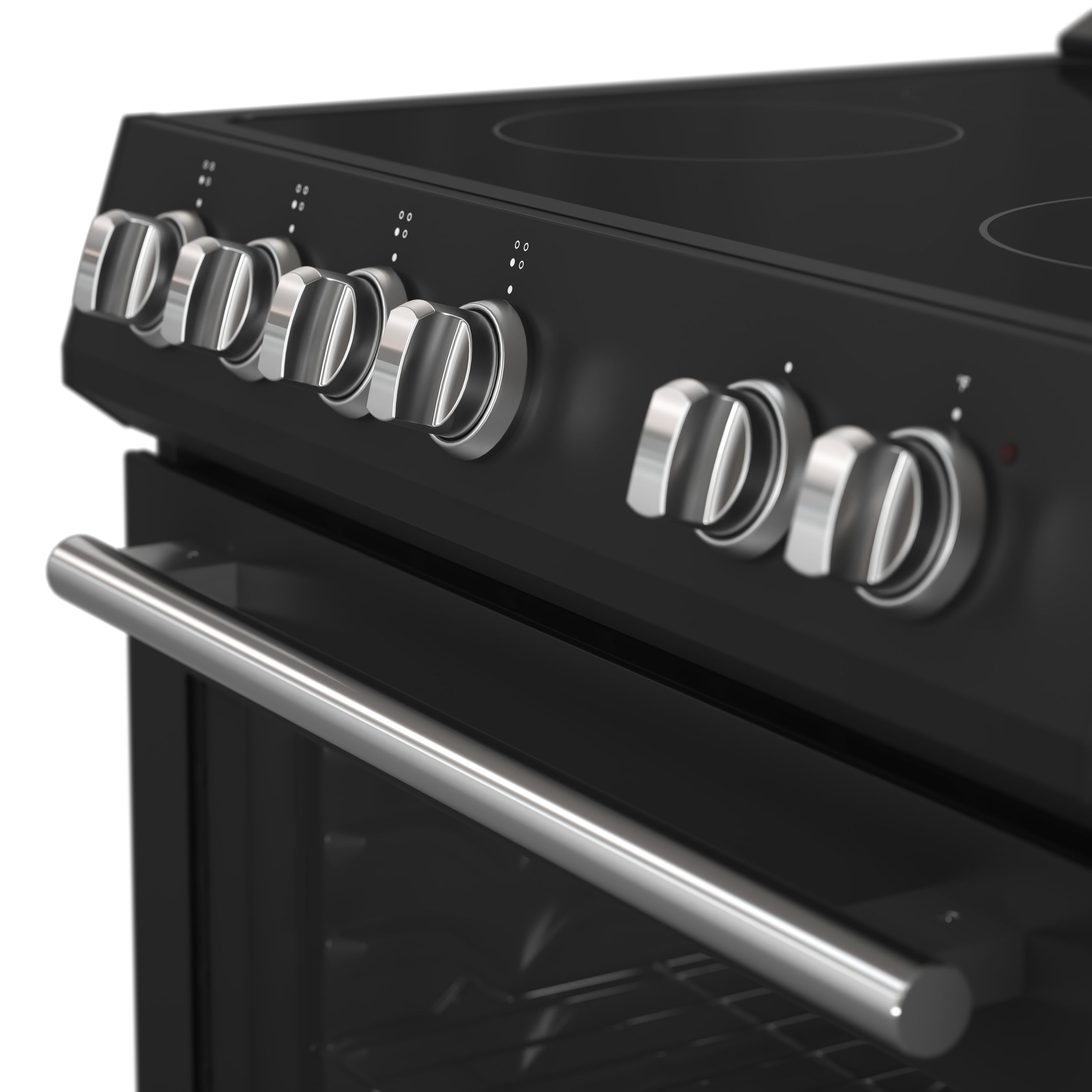 Forno Leonardo Espresso 30-Inch Freestanding Electric Range, 5.0 cu. ft., Black with Stainless Steel Handles (Model FFSEL6012-30BLK)