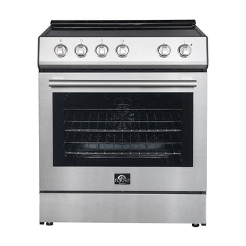 Forno Leonardo 30 in. Freestanding Electric Range, 5.0 cu. ft., Stainless Steel (FFSEL6012-30)