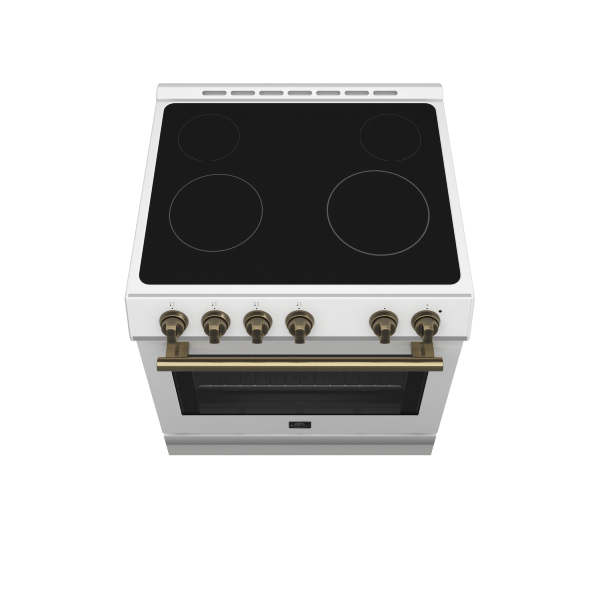 Forno Leonardo 30 Inch Freestanding Electric Range 5.0 cu ft White with Stainless Steel Handles FFSEL6012-30WHT