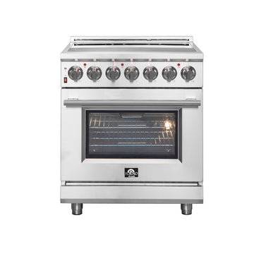 Forno Massimo 30 in. 4.32 cu. ft. Freestanding Electric Range with 5 Radiant Elements in Stainless Steel (FFSEL6020-30)