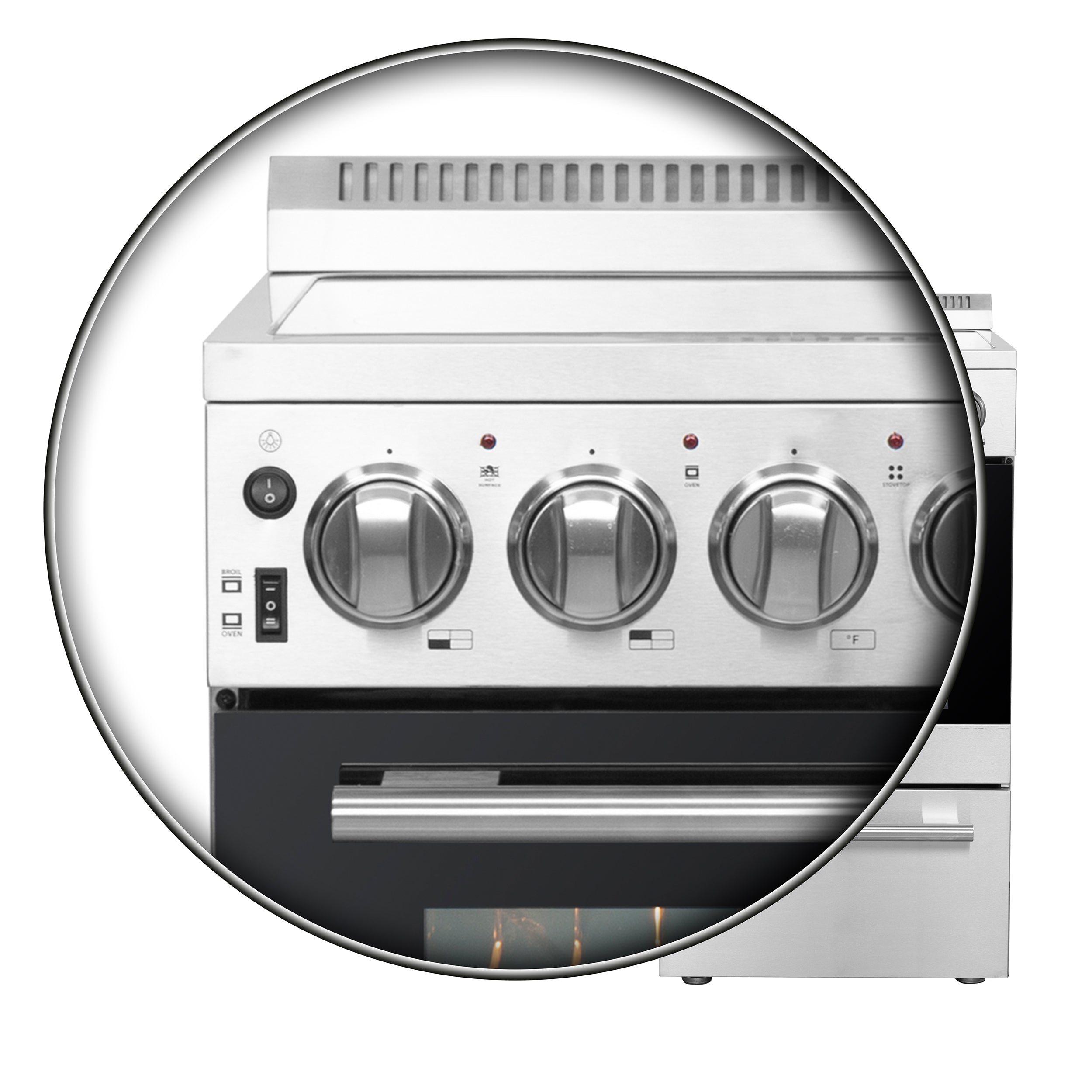 Forno Pallerno 20 in. Freestanding Electric Range, 2.05 cu. ft., 4 Elements, Stainless Steel (Model FFSEL6052-20)