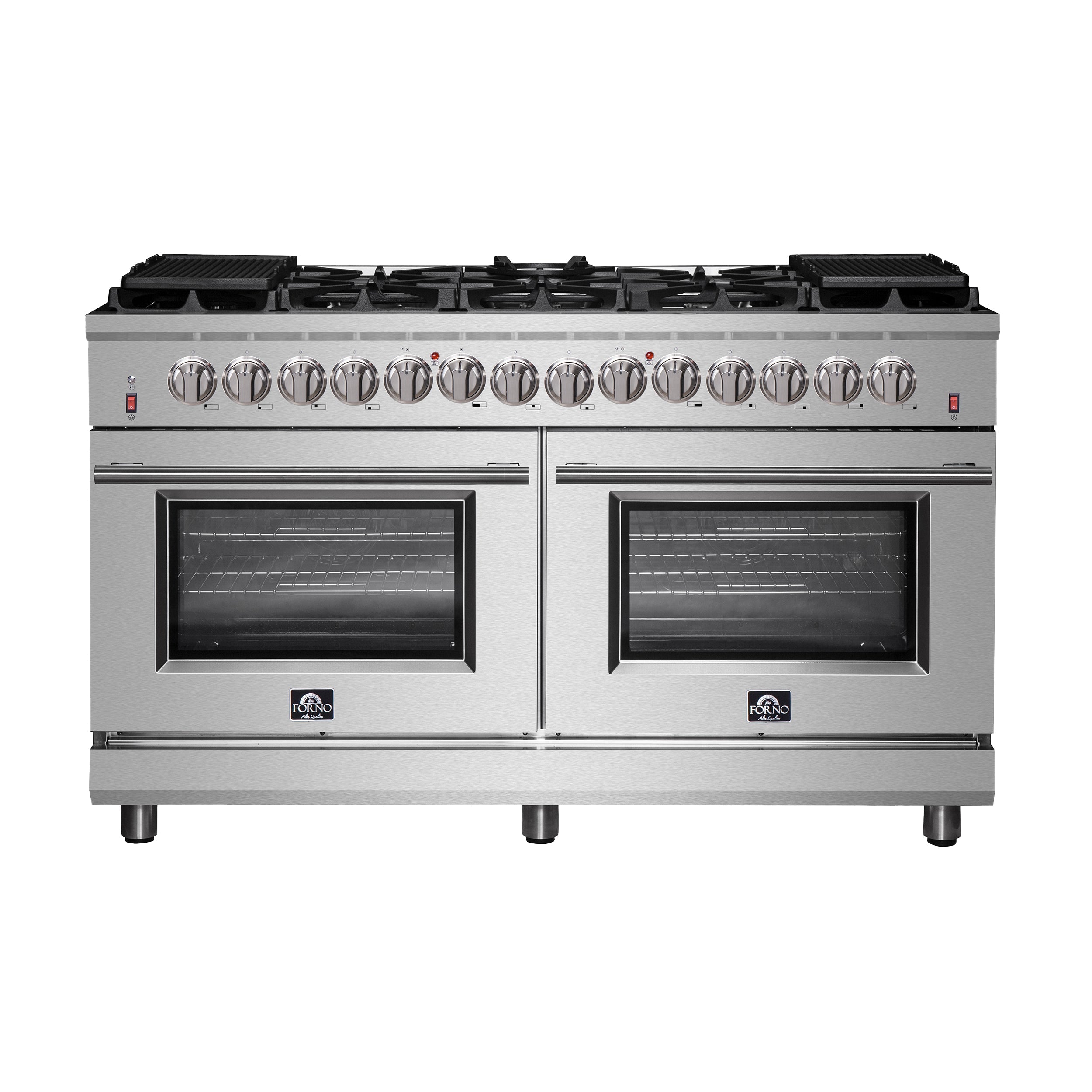 Forno Massimo 60 in. Freestanding Dual Fuel Range with 10 Burners, 8.64 cu. ft. Total Oven Capacity (Model FFSGS6125-60)