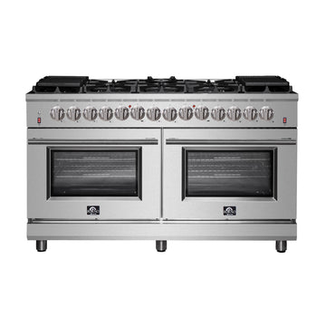 Forno Massimo 60 in. Freestanding Dual Fuel Range with 10 Burners, 8.64 cu. ft. Total Oven Capacity (Model FFSGS6125-60)