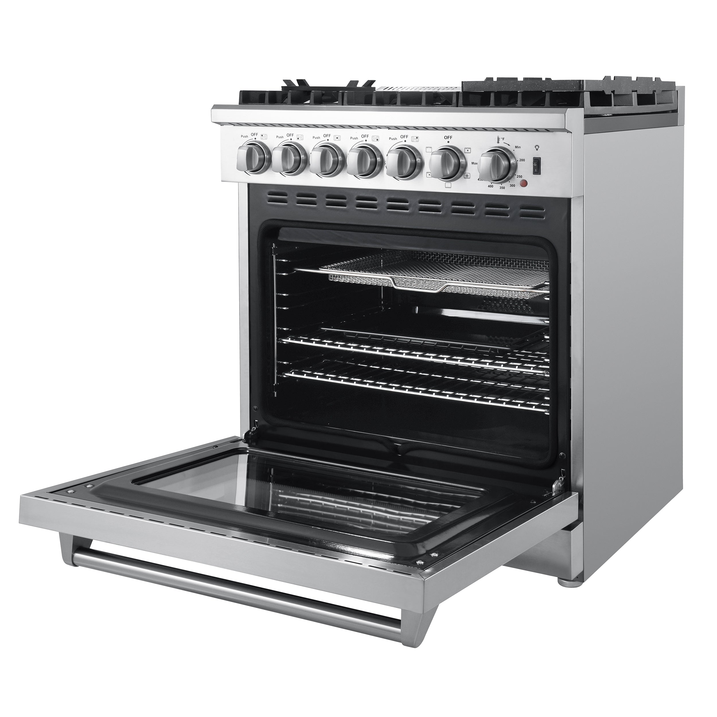 Forno Lazio 30 in. 4.32 cu. ft. Freestanding Dual Fuel Range with 5 Sealed Burners, Stainless Steel (Model FFSGS6196-30)