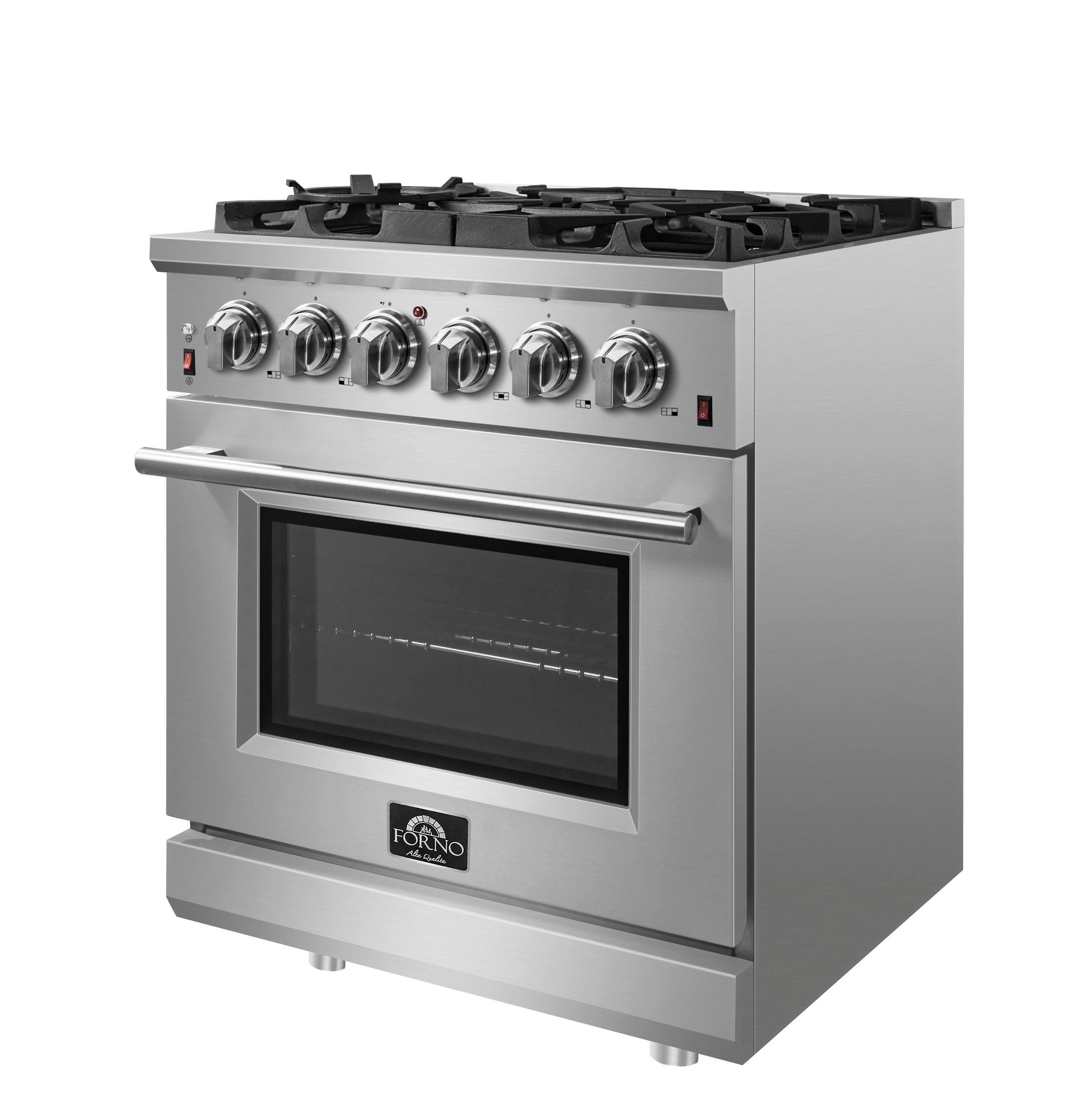 Forno Massimo 30 in. 4.32 cu. ft. Freestanding Gas Range with 5 Sealed Burners in Stainless Steel (FFSGS6239-30)
