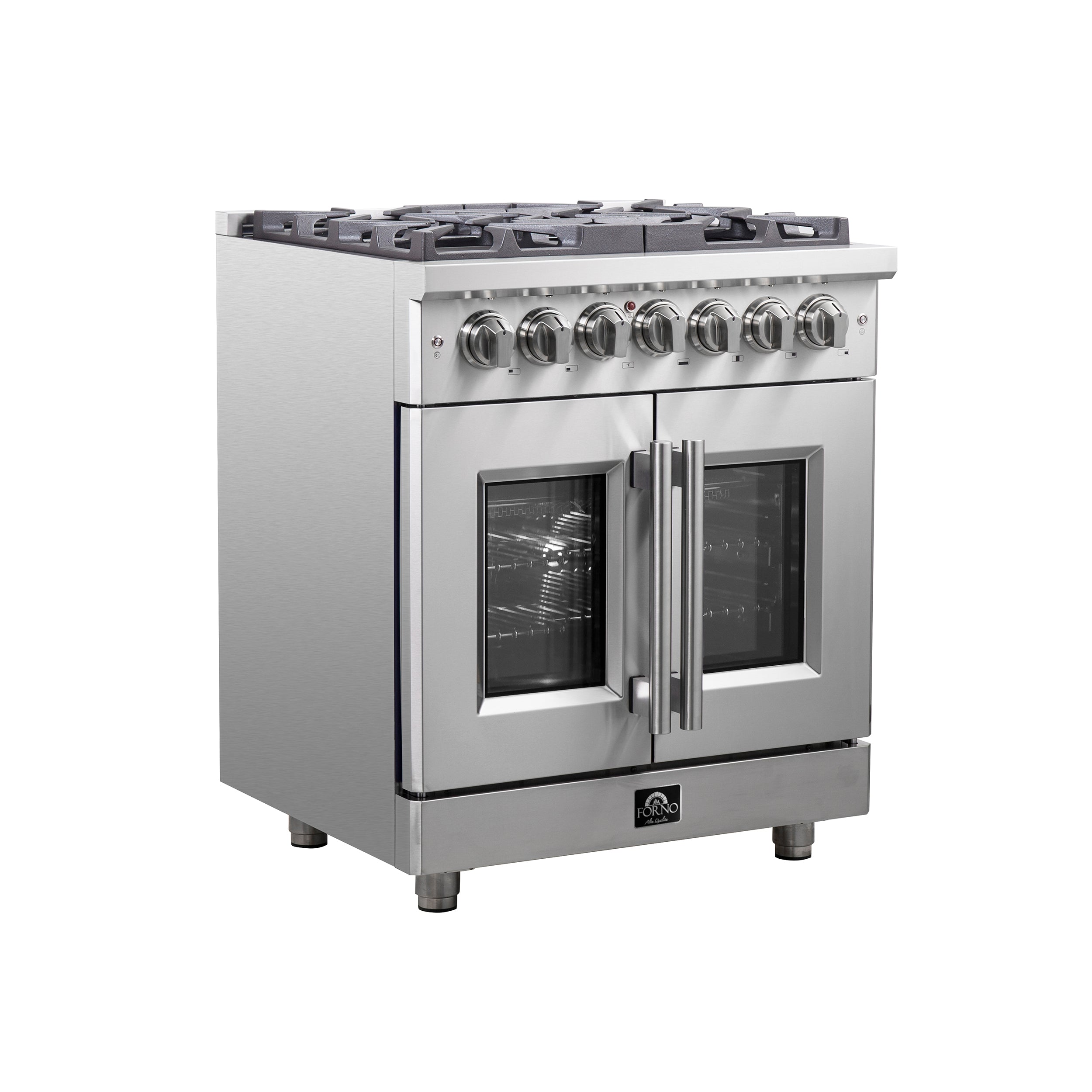 Forno Massimo 30 in. 4.32 cu. ft. Freestanding French Door Dual Fuel Range with 5 Sealed Burners (FFSGS6325-30)
