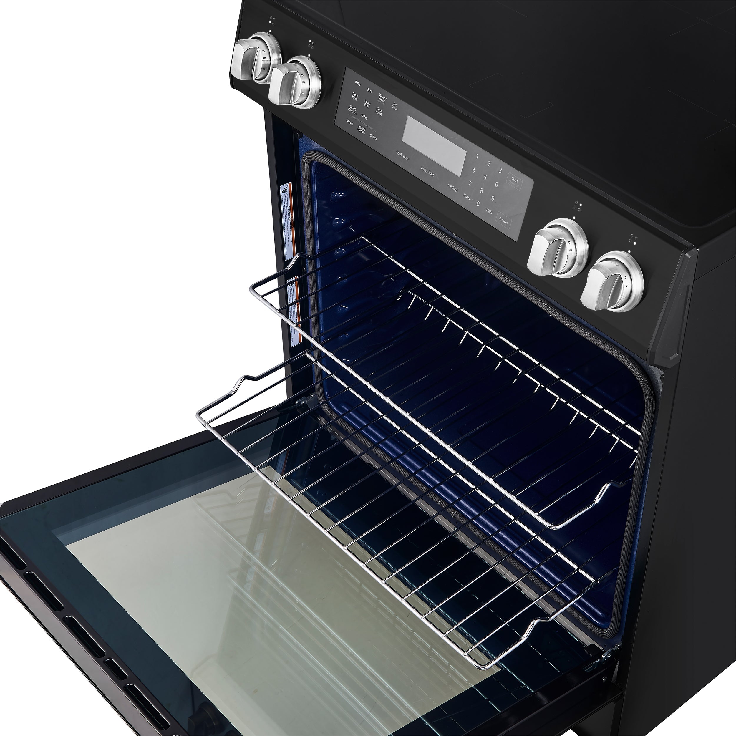 Forno Donatello Espresso 30-Inch Freestanding Induction Range, 5.0 cu. ft., Black, Includes Stainless Steel Handles (FFSIN0905-30BLK)