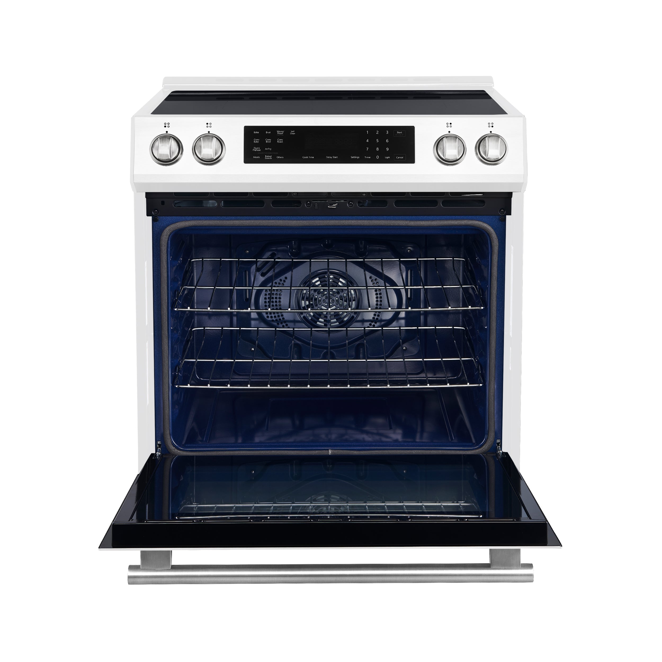 Forno Donatello Espresso 30-Inch Induction Range, 5.0 cu. ft., White, Air Fry, Self-Clean, Stainless Steel Handles (Model FFSIN0905-30WHT)